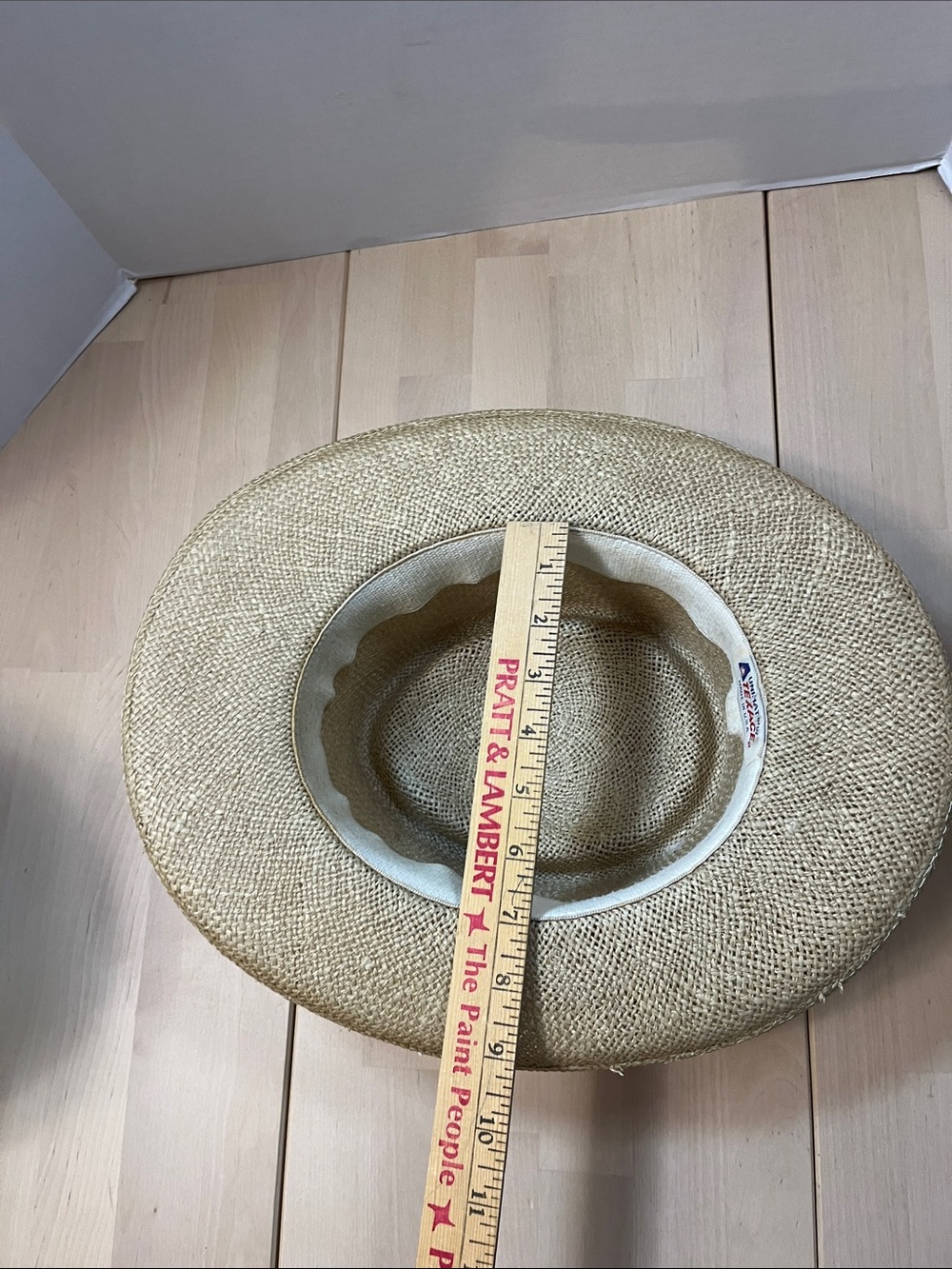 Vintage UNIHAT by TEXACE Sand Hills Straw Golf Hat w/Fabric & Leather Trim Band - Picture 13 of 16